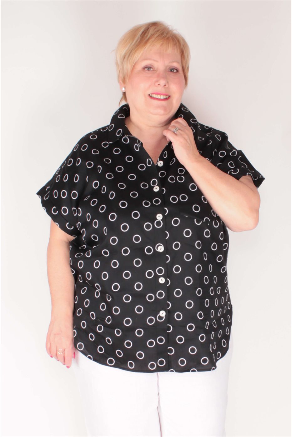 Chemise à manches courtes à cercles Abigail